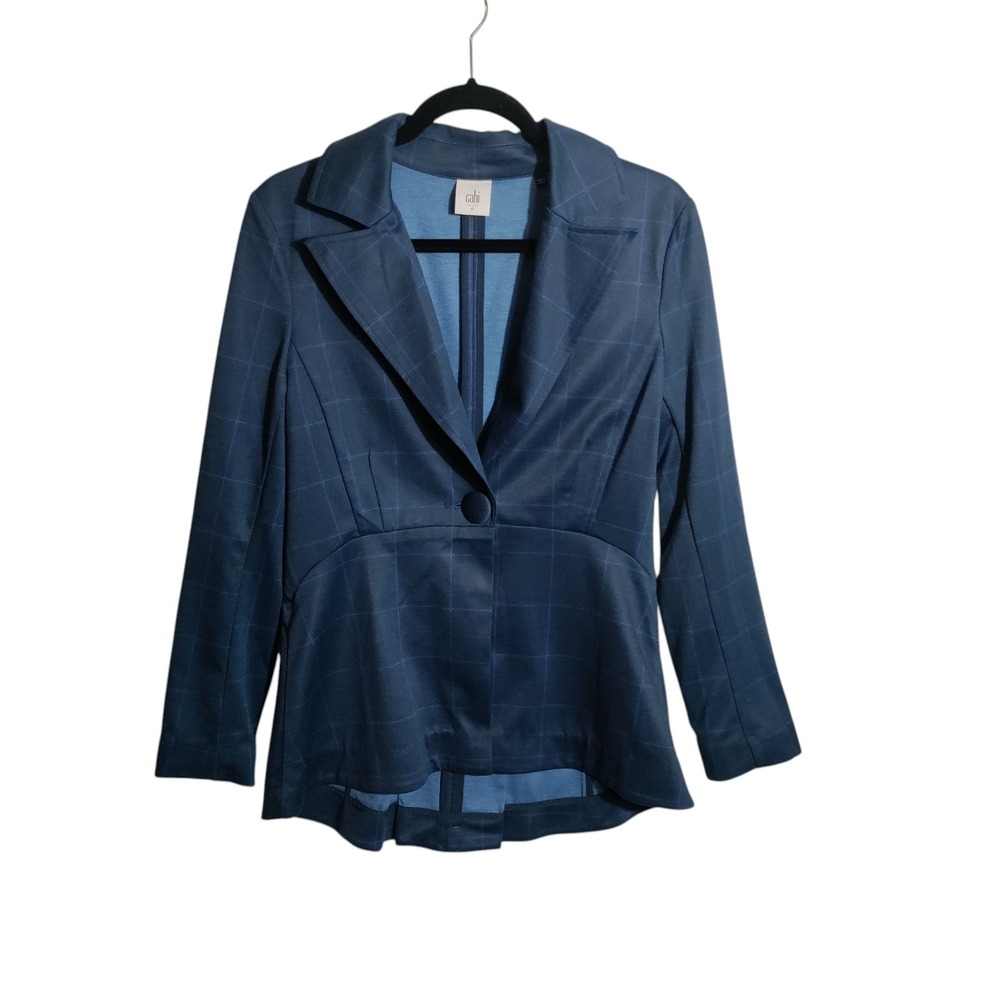 Cabi Sunset Kiss 5475 Check‎ Blazer Blue Check Size 6